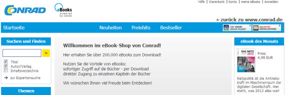 Conrad.de eBook Shop