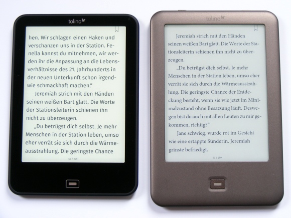 tolino vision tolino shine vergleich Tolino Vision 2 (links) und Tolino shine
