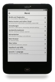 tolino Reader Einstellungen