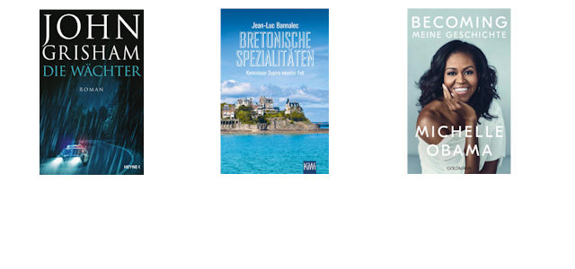 Top eBooks von John Grisham, Michelle Obama und Jean-Luc Bannalec vorübergehend im Preis gesenkt